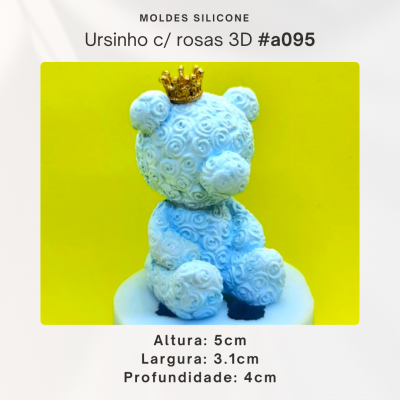Ursinho c/ rosas 3D