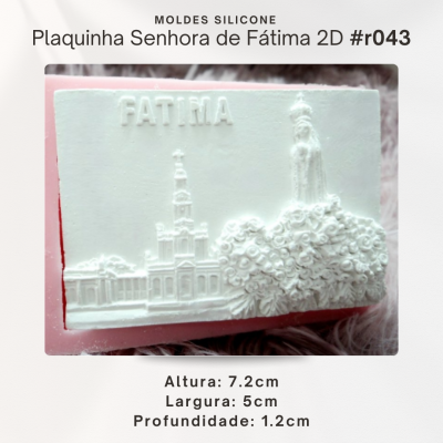 Plaquinha Sra de Fátima 2D