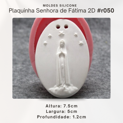 Plaquinha Sra de Fátima 2D