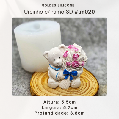 Ursinho c/ ramo 3D