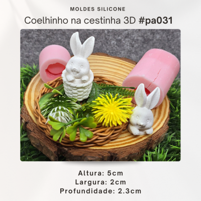 Coelhinho na cestinha 3D