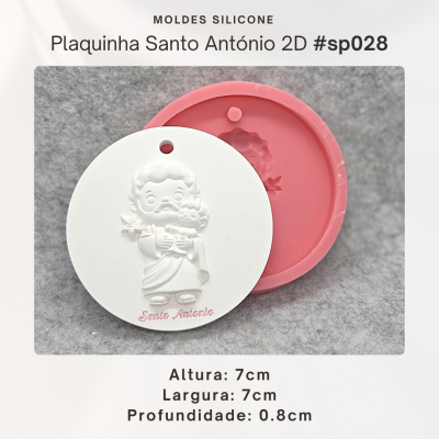 Plaquinha Santo António 2D