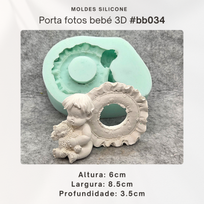 Porta fotos bebé 3D