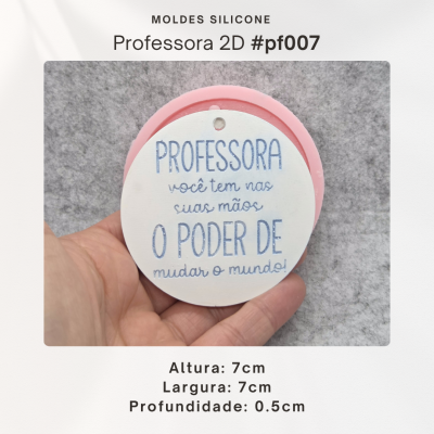 Plaquinha - Professora você tem nas suas mãos o poder de mudar o mundo 2D