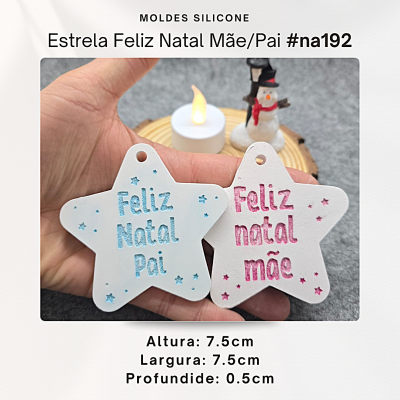 Estrela Feliz Natal Mãe e Pai