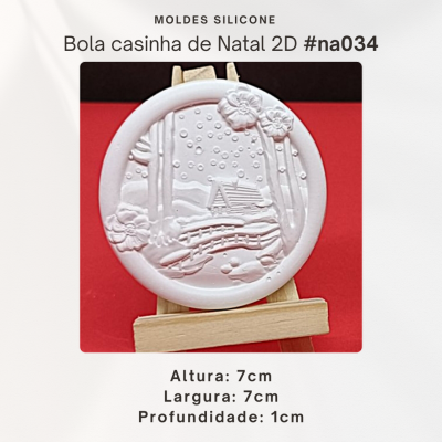 Bola casinha de Natal 2D