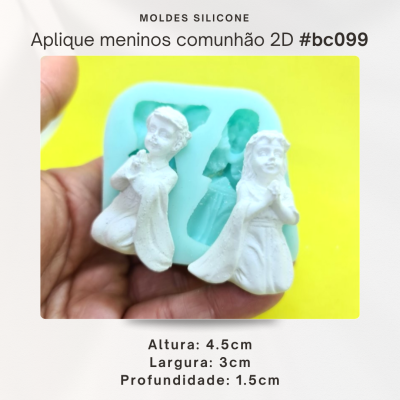 Aplique menino e menina 2D