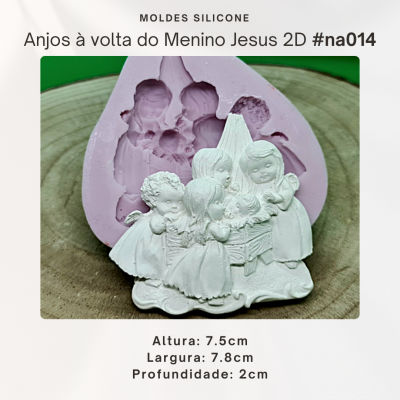 Anjinhos à volta do menino Jesus 2D