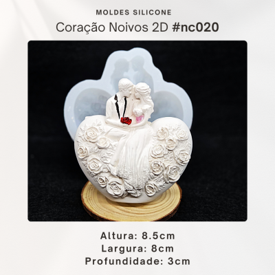 Coração Noivos 2D