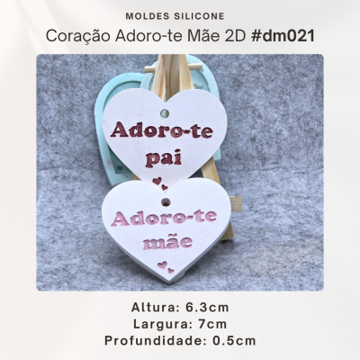 Coração Adoro-te Mãe 2D