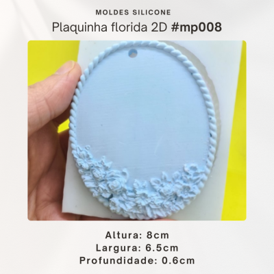 Plaquinha florida 2D