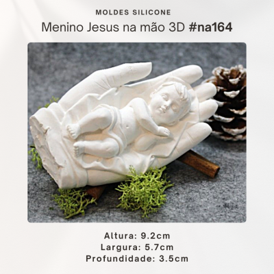 Menino Jesus na Mão 3D