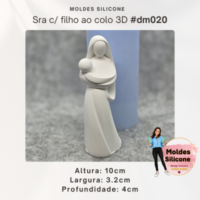 Senhora com menino ao colo 3D