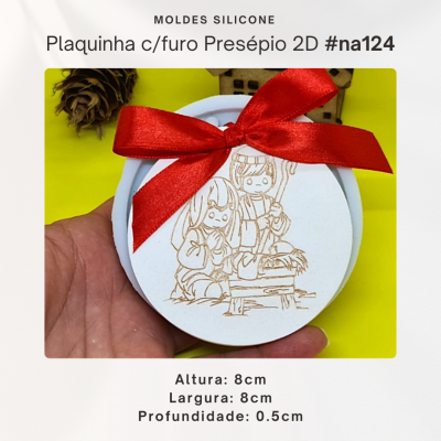 Plaquinha c/furo Presépio 2D