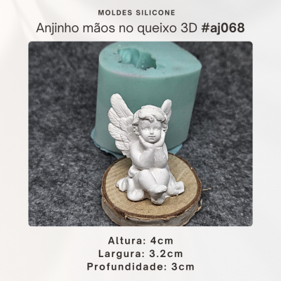 Anjinho não no queixo 3D