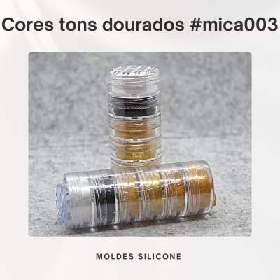 Mica tons dourados