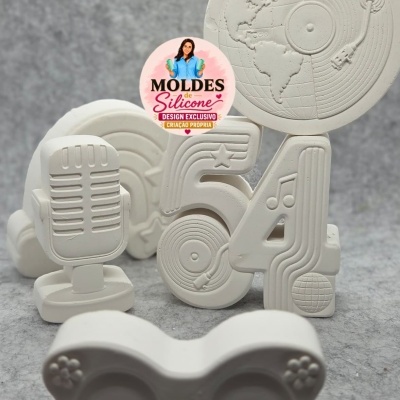 Moldes personalizados | Festa Aniversário - Música Anos 80