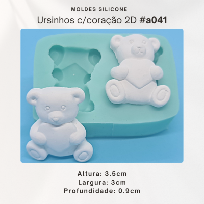 Ursinhos c/ coração 2D