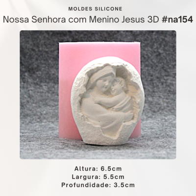 Nossa Senhora com Menino Jesus 3D