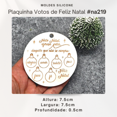 Plaquinha Votos de Feliz Natal
