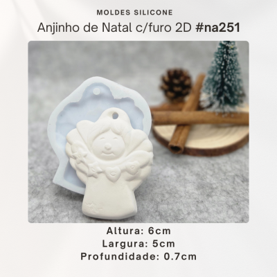 Anjinho de Natal c/ Furo 2D