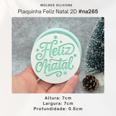 Plaquinha Feliz Natal 2D