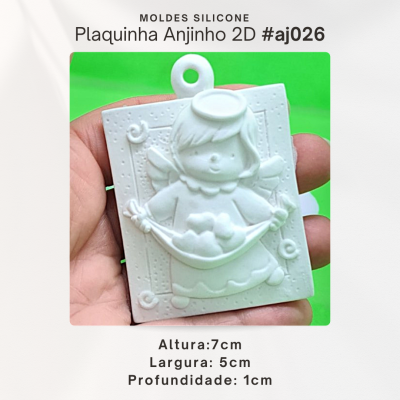 Plaquinha anjinho 2D