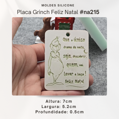 Placa Grinch Feliz Natal