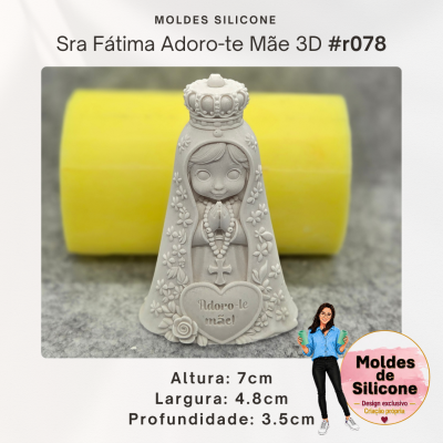 Sra de Fátima Adoro-te Mãe 3D