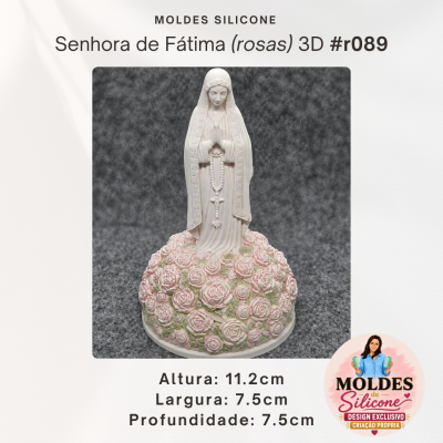 Senhora de Fátima (rosas) 3D