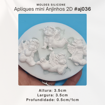 Aplique mini anjinhos 2D