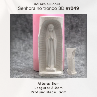 Sra de Fátima no tronco 3D