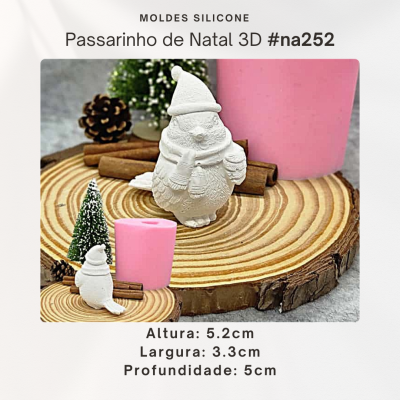 Passarinho de Natal 3D