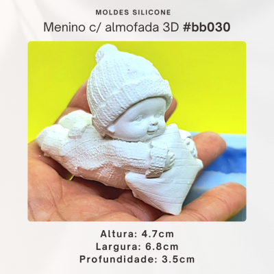Menino com almofada 3D