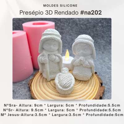 Presépio 3D Rendado