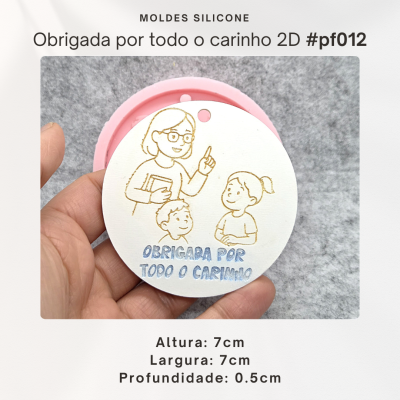 Plaquinha - Obrigada por todo o carinho 2D