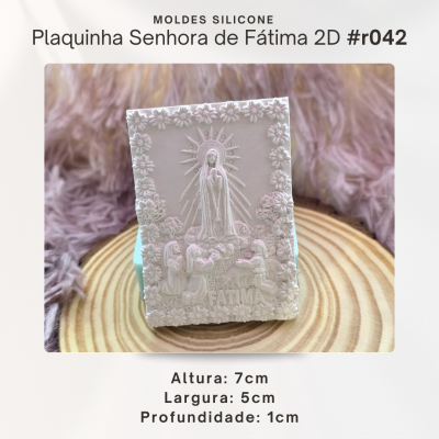 Plaquinha Sra de Fátima 2D