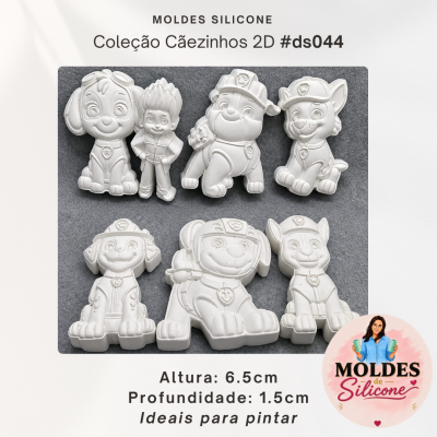 Cãezinhos 2D (conjunto 7 pcs)