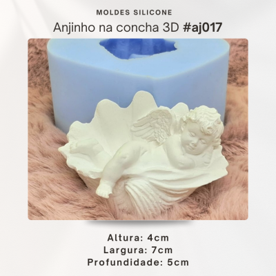 Anjinho na concha 3D