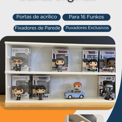 Expositor para Funko Pops - Modelo 16FB Expositor para Funko Pops - Modelo 16FB