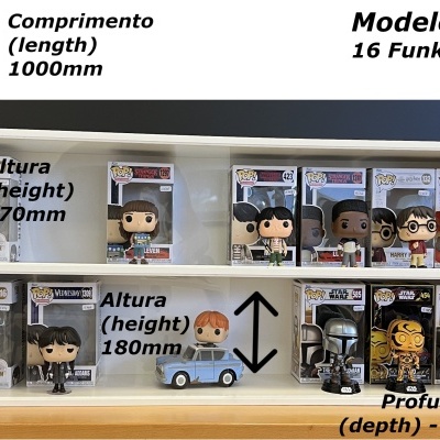 Expositor para Funko Pops - Modelo 16FB Expositor para Funko Pops - Modelo 16FB