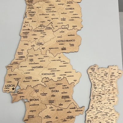 Mapa de Portugal 2D & 3D