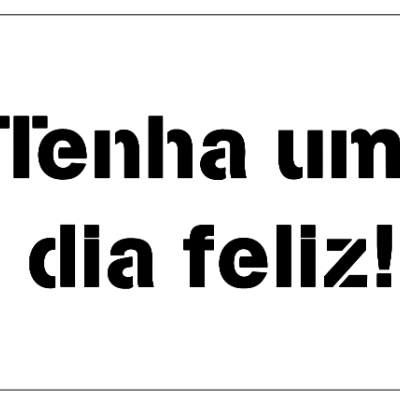 Stencil para Números e Texto Stencil para Números e Texto