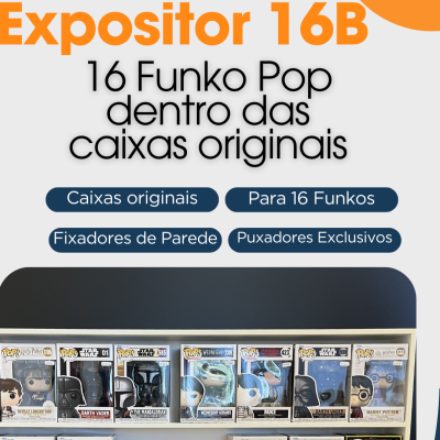 Expositor para Funko Pops - Modelo 16B2 Expositor para Funko Pops - Modelo 16B2