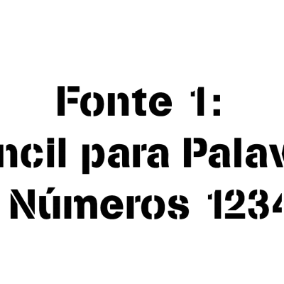 Stencil para Números e Texto Stencil para Números e Texto