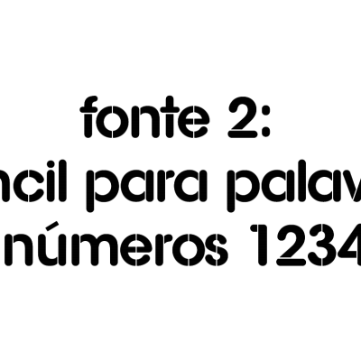 Stencil para Números e Texto Stencil para Números e Texto