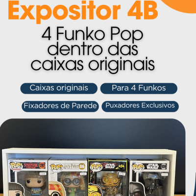Expositor para Funko Pops - Modelo 4B Expositor para Funko Pops - Modelo 4B