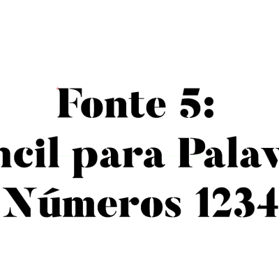 Stencil para Números e Texto Stencil para Números e Texto