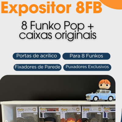 Expositor para Funko Pops - Modelo 8FB Expositor para Funko Pops - Modelo 8FB