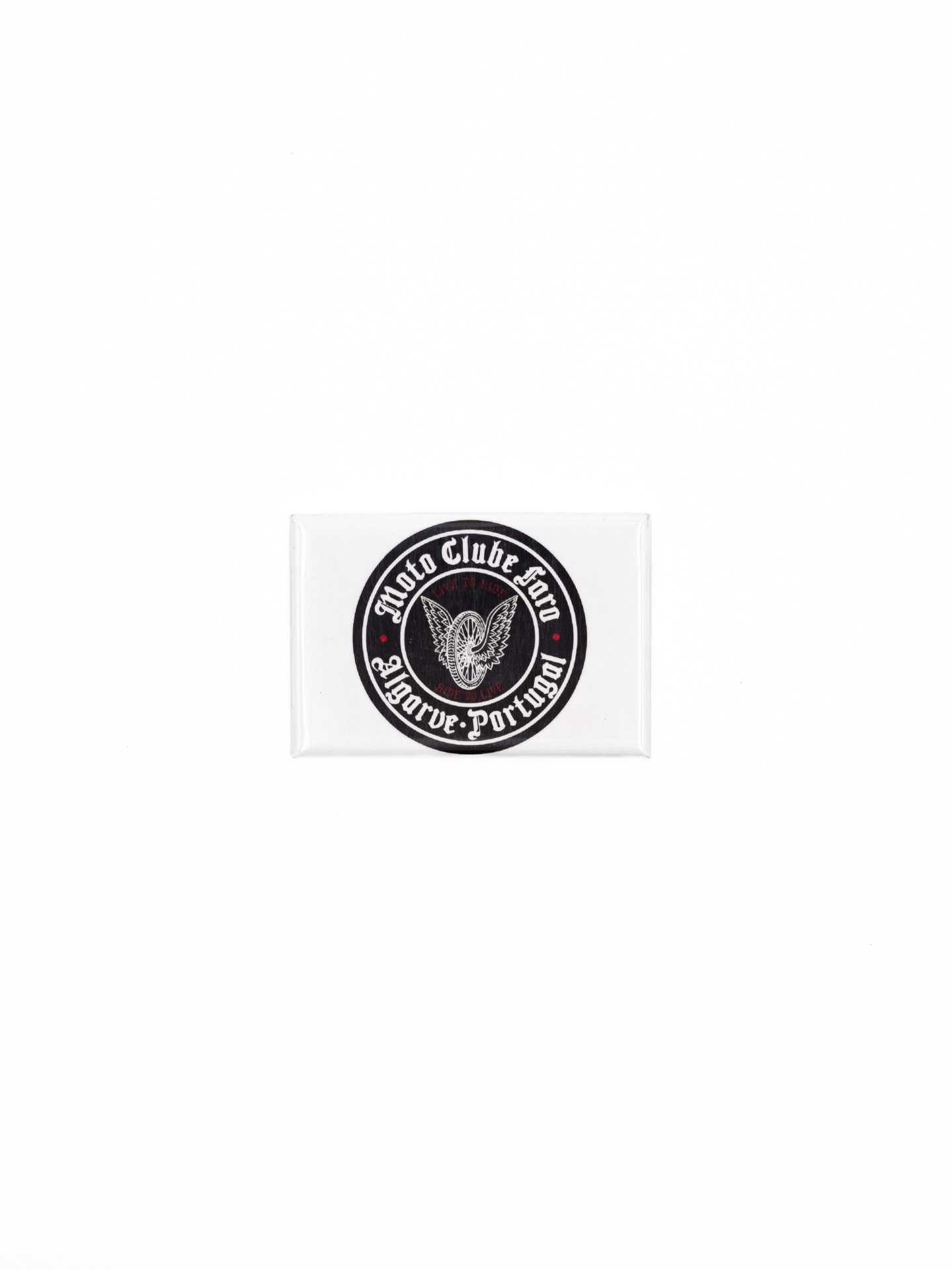 Íman Retangular Branco Oficial | Moto Clube Faro Íman Retangular Branco Oficial | Moto Clube Faro